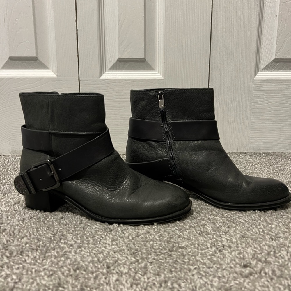 Vince Camuto Gray Boots with Buckles